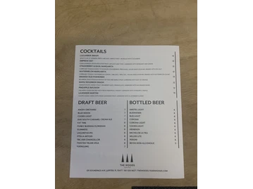 The Woods Jupiter menu photo