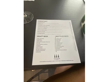 The Woods Jupiter menu photo