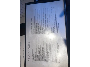 The Yellow Porch Restaurant menu photo