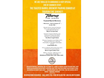 Tiburon menu photo