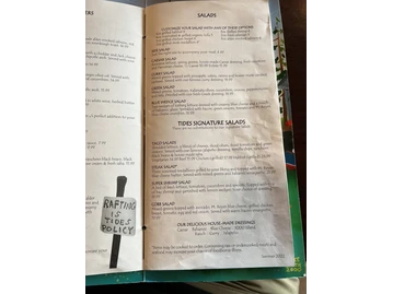 Tides Tavern menu photo