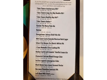 Tides Tavern menu photo