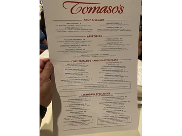 Tomaso's on Camelback menu photo
