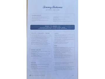 Tommy Bahama Restaurant, Bar & Store menu photo