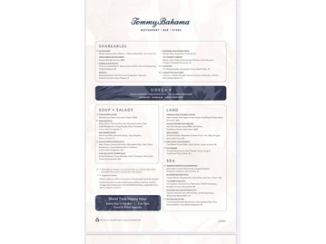 Tommy Bahama Restaurant, Bar & Store menu photo