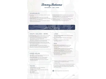 Tommy Bahama Restaurant, Bar & Store menu photo