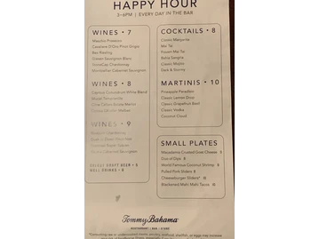 Tommy Bahama Restaurant, Bar & Store menu photo