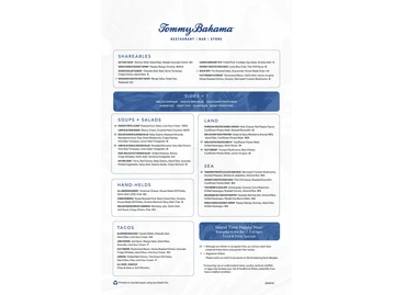 Tommy Bahama Restaurant, Bar & Store menu photo