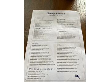 Tommy Bahama Restaurant, Bar & Store menu photo