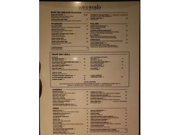 Top of the World menu photo