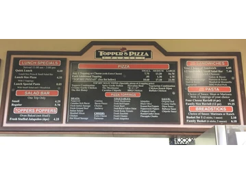 Toppers Pizza menu photo