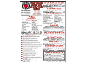 Toppers Pizza menu photo