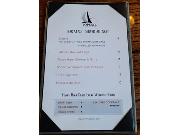Topsail Restaurant menu photo