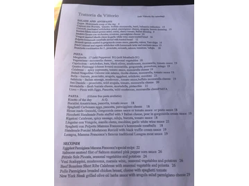 Trattoria da Vittorio menu photo