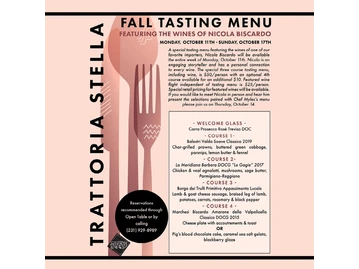 Trattoria Stella menu photo