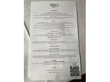 Tresca menu photo