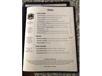 Tripletail Seafood & Spirits menu photo