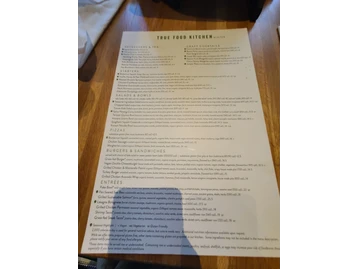 True Food Kitchen menu photo