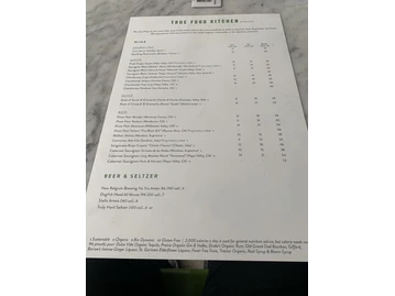 True Food Kitchen menu photo