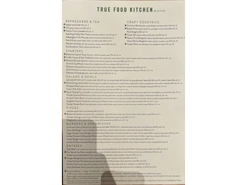 True Food Kitchen menu photo