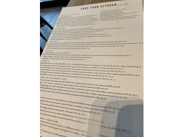 True Food Kitchen menu photo