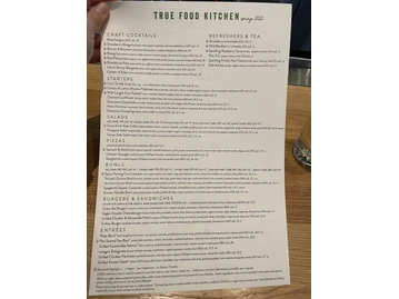 True Food Kitchen menu photo