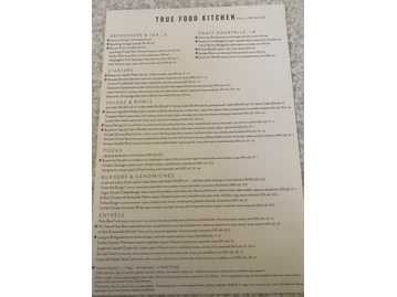 True Food Kitchen menu photo