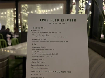 True Food Kitchen menu photo