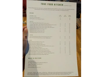 True Food Kitchen menu photo