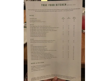 True Food Kitchen menu photo