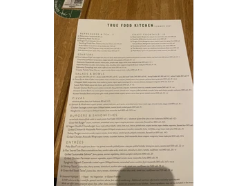 True Food Kitchen menu photo