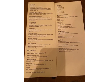 Tulum menu photo