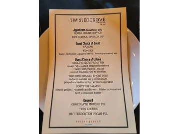 Twisted Grove Parlor + Bar - Scottsdale menu photo