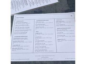 Twisted Laurel Downtown Asheville menu photo