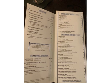 Twisted Tree Steakhouse menu photo