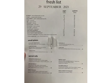 Umi Sake House menu photo