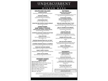 Undercurrent Restaurant menu photo
