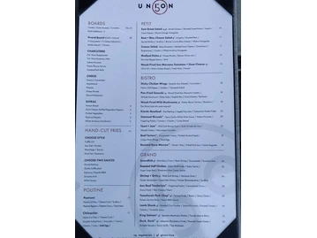 Union 50 menu photo