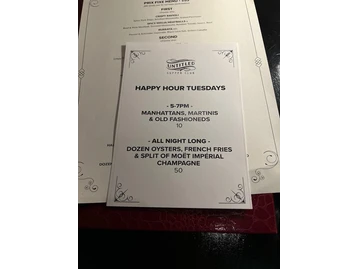 Untitled Supper Club menu photo