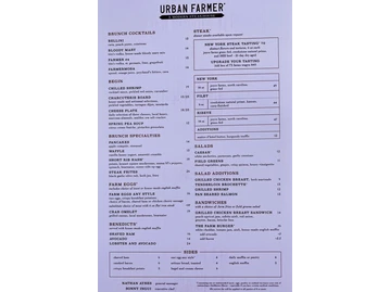 Urban Farmer Philadelphia menu photo