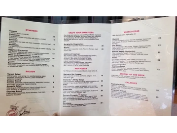 Varuni Napoli menu photo