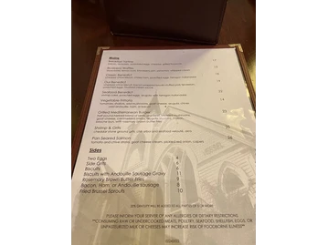 Vessel NOLA menu photo