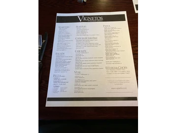 Vignetos Italian Grill menu photo
