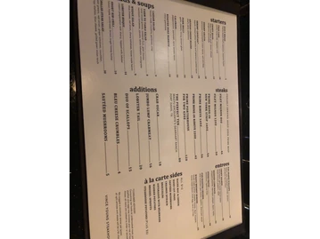 Vince Young Steakhouse menu photo