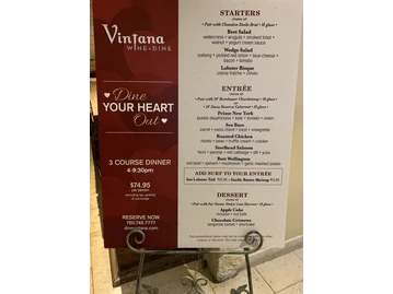 Vintana Wine + Dine menu photo