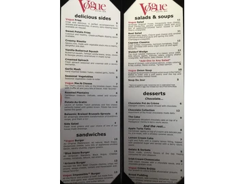 Vogue Bistro menu photo