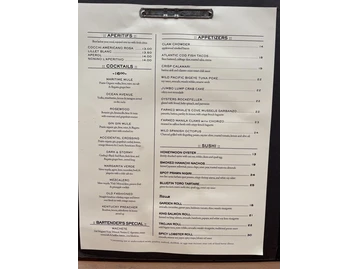Water Grill menu photo