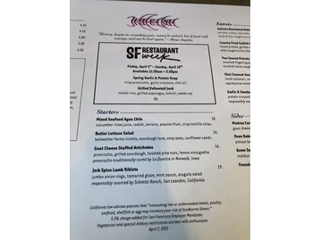 Waterbar Restaurant menu photo