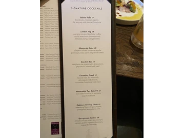 Watertable menu photo