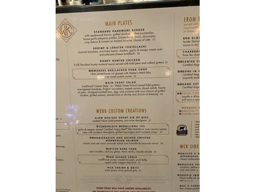 Webb Custom Kitchen menu photo